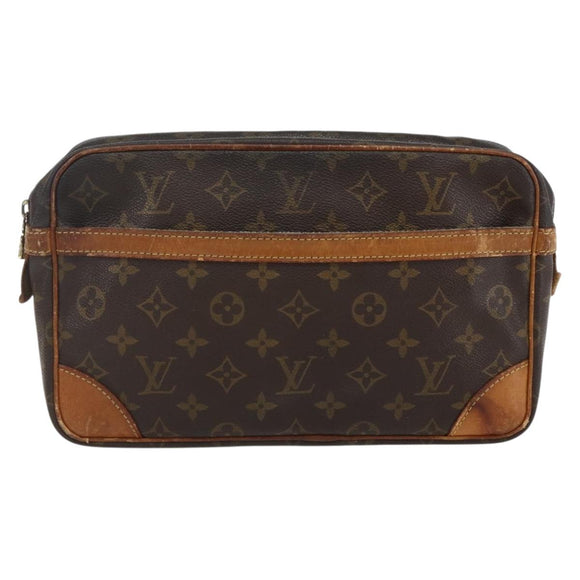 LOUIS VUITTON Monogram Compiegne 28 Clutch Bag M51845 LV Auth ka2573
