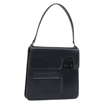 LOUIS VUITTON Monogram Mat Alston Shoulder Bag Black M92810 LV Auth ka2576