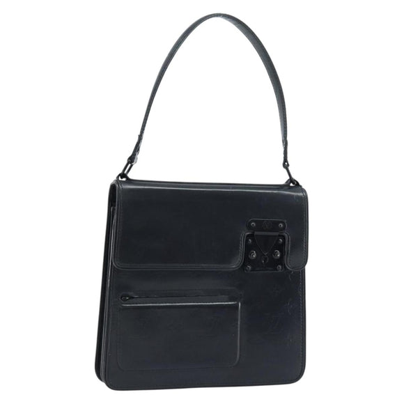 LOUIS VUITTON Monogram Mat Alston Shoulder Bag Black M92810 LV Auth ka2576