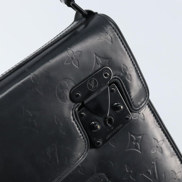 LOUIS VUITTON Monogram Mat Alston Shoulder Bag Black M92810 LV Auth ka2576