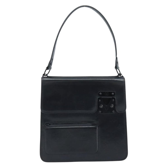 LOUIS VUITTON Monogram Mat Alston Shoulder Bag Black M92810 LV Auth ka2576