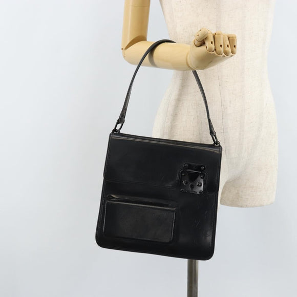 LOUIS VUITTON Monogram Mat Alston Shoulder Bag Black M92810 LV Auth ka2576