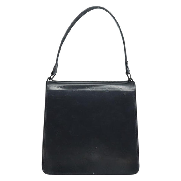 LOUIS VUITTON Monogram Mat Alston Shoulder Bag Black M92810 LV Auth ka2576