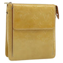 LOUIS VUITTON Monogram Vernis Motto Accessory Pouch Beige M91136 LV Auth ka2577-1