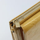 LOUIS VUITTON Monogram Vernis Motto Accessory Pouch Beige M91136 LV Auth ka2577-8