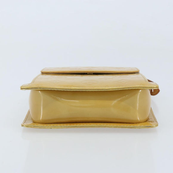 LOUIS VUITTON Monogram Vernis Motto Accessory Pouch Beige M91136 LV Auth ka2577