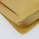 LOUIS VUITTON Monogram Vernis Motto Accessory Pouch Beige M91136 LV Auth ka2577-14
