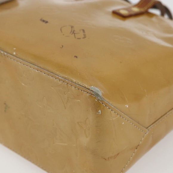 LOUIS VUITTON Monogram Vernis Reade PM Hand Bag Noisette M91334 LV Auth ka2578