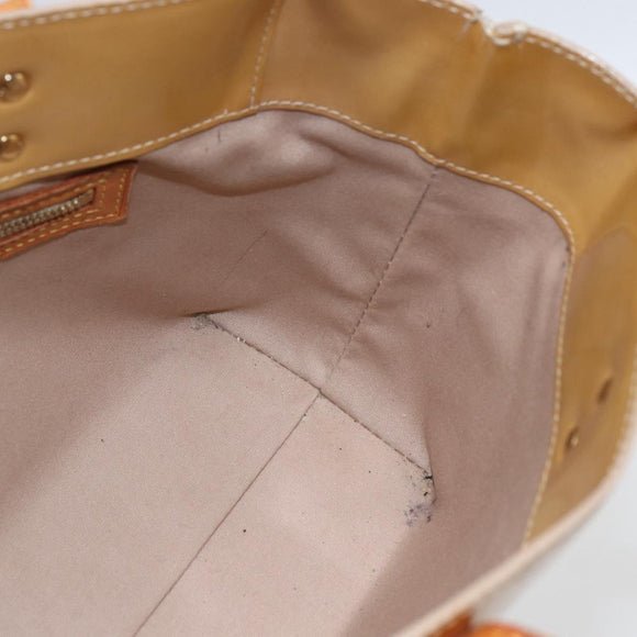 LOUIS VUITTON Monogram Vernis Reade PM Hand Bag Noisette M91334 LV Auth ka2578
