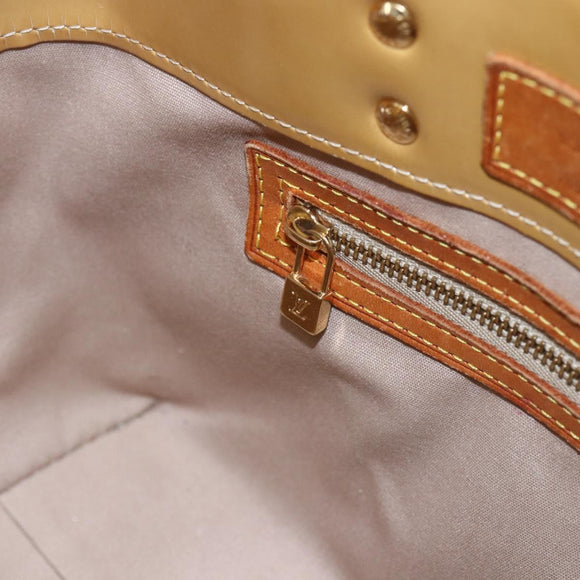 LOUIS VUITTON Monogram Vernis Reade PM Hand Bag Noisette M91334 LV Auth ka2578