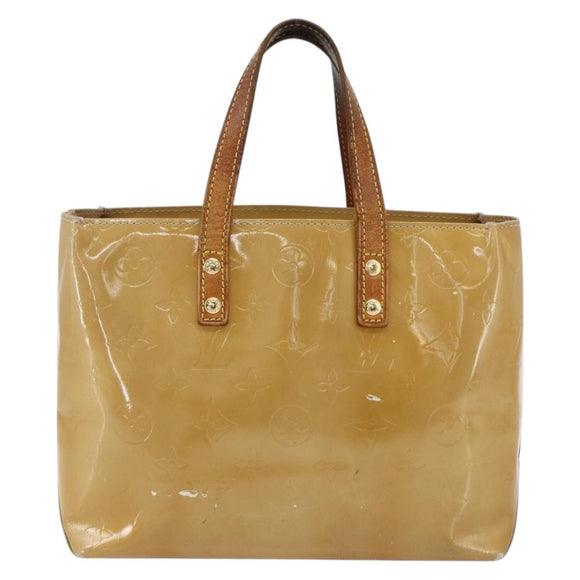 LOUIS VUITTON Monogram Vernis Reade PM Hand Bag Noisette M91334 LV Auth ka2578