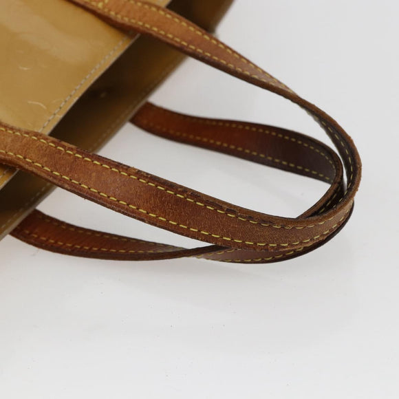LOUIS VUITTON Monogram Vernis Reade PM Hand Bag Noisette M91334 LV Auth ka2578