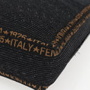 FENDI Tote Bag Raffia Black Gold Auth ka2580A-9