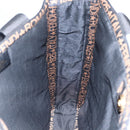 FENDI Tote Bag Raffia Black Gold Auth ka2580A-12