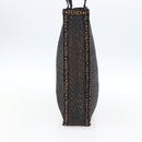 FENDI Tote Bag Raffia Black Gold Auth ka2580A-3