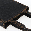 FENDI Tote Bag Raffia Black Gold Auth ka2580A-6