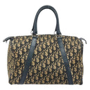 Christian Dior Trotter Canvas Hand Bag Navy Silver Auth ka2582-13