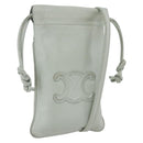 LOEWE Anagram Shoulder Bag Leather Light Blue Auth ka2596-1
