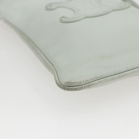LOEWE Anagram Shoulder Bag Leather Light Blue Auth ka2596