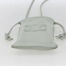 LOEWE Anagram Shoulder Bag Leather Light Blue Auth ka2596-5