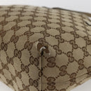 GUCCI GG Canvas Hand Bag Beige Silver 271101 Auth ka2598-16
