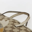 GUCCI GG Canvas Hand Bag Beige Silver 271101 Auth ka2598-8