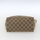 GUCCI GG Canvas Hand Bag Beige Silver 271101 Auth ka2598-5