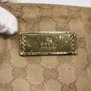 GUCCI GG Canvas Sherry Line Hand Bag Beige Gold 131230 Auth ka2599-17
