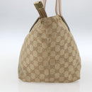 GUCCI GG Canvas Sherry Line Hand Bag Beige Gold 131230 Auth ka2599-3