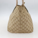 GUCCI GG Canvas Sherry Line Hand Bag Beige Gold 131230 Auth ka2599-4