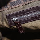 FENDI Zucca Canvas Shoulder Bag Black Brown Auth ka260-16