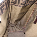 FENDI Zucca Canvas Shoulder Bag Black Brown Auth ka260-19