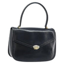 GUCCI Hand Bag Leather Black Gold Auth ka2600-1