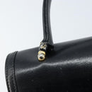 GUCCI Hand Bag Leather Black Gold Auth ka2600-15