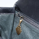 GUCCI Hand Bag Leather Black Gold Auth ka2600-22