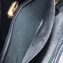 GUCCI Hand Bag Leather Black Gold Auth ka2600-23