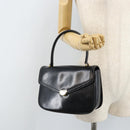 GUCCI Hand Bag Leather Black Gold Auth ka2600-26
