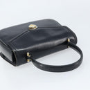 GUCCI Hand Bag Leather Black Gold Auth ka2600-6