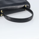 GUCCI Hand Bag Leather Black Gold Auth ka2600-7