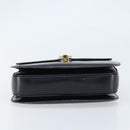 GUCCI Hand Bag Leather Black Gold Auth ka2600-9