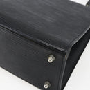 FENDI Hand Bag Leather Black Gold Auth ka2601-15
