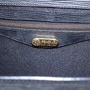 FENDI Hand Bag Leather Black Gold Auth ka2601-17