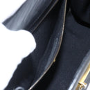 FENDI Hand Bag Leather Black Gold Auth ka2601-21