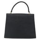 FENDI Hand Bag Leather Black Gold Auth ka2601-2