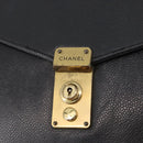 CHANEL Business Bag Caviar Skin Black Gold CC Auth ka2603-19