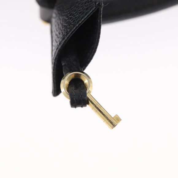 CHANEL Business Bag Caviar Skin Black Gold CC Auth ka2603