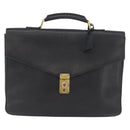 CHANEL Business Bag Caviar Skin Black Gold CC Auth ka2603-13