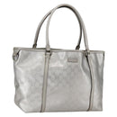 GUCCI GG implementation Tote Bag PVC Silver 197953 Auth ka2609-1