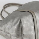 GUCCI GG implementation Tote Bag PVC Silver 197953 Auth ka2609-14