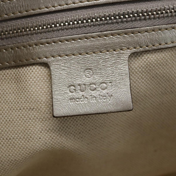 GUCCI GG implementation Tote Bag PVC Silver 197953 Auth ka2609